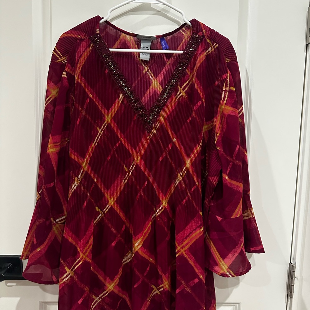 Catherines Red Plaid Blouse